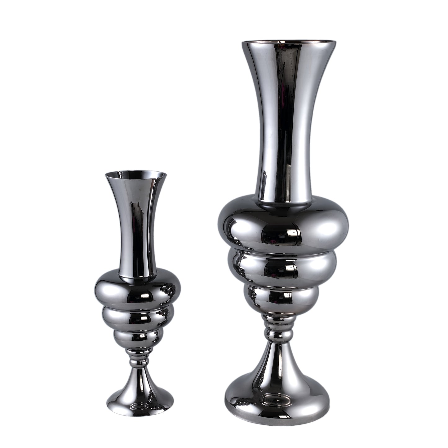 Nimai Antracite Antique Shaped Glass Vase Shiny S