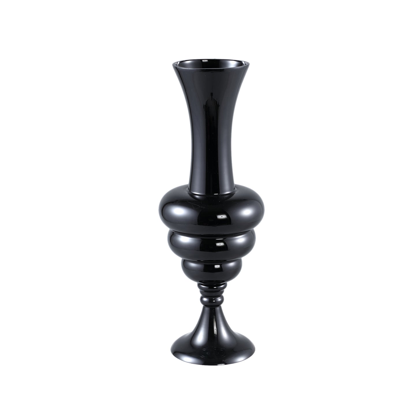 Nimai Black Antique Shaped Glass Vase Shiny S