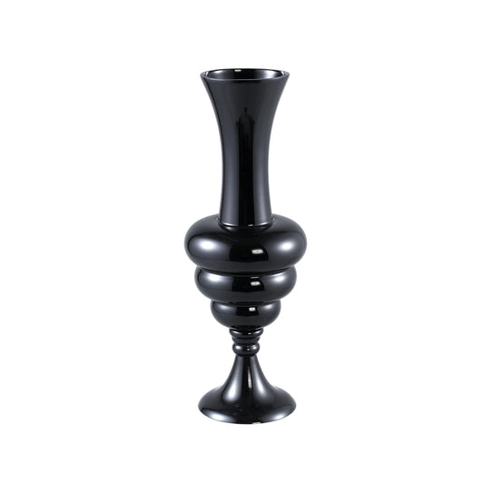Nimai Black Antique Shaped Glass Vase Shiny S