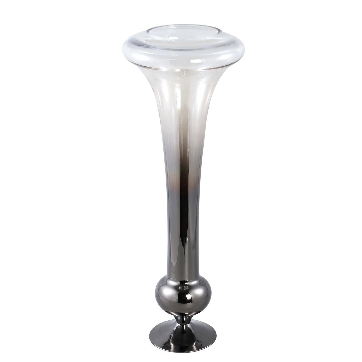 Keighla Antracite Shaped Glass Vase Two Tones L