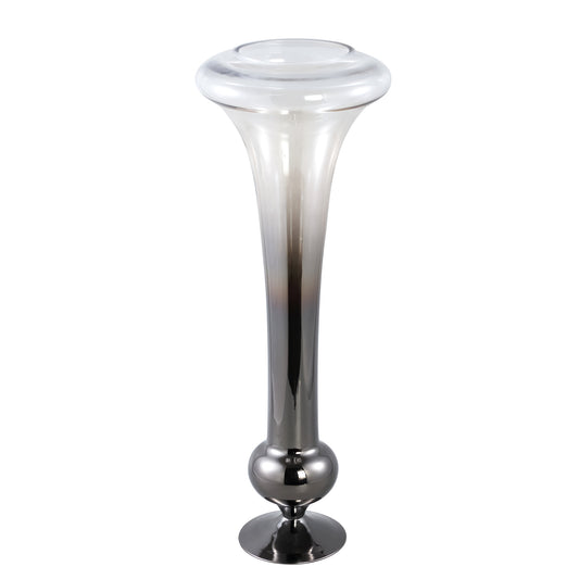 Keighla Antracite Shaped Glass Vase Two Tones L