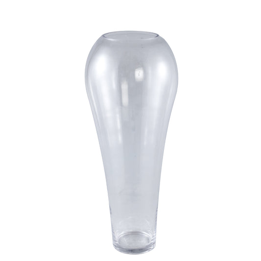 Serren Clear Round Glass Vase Wide Top