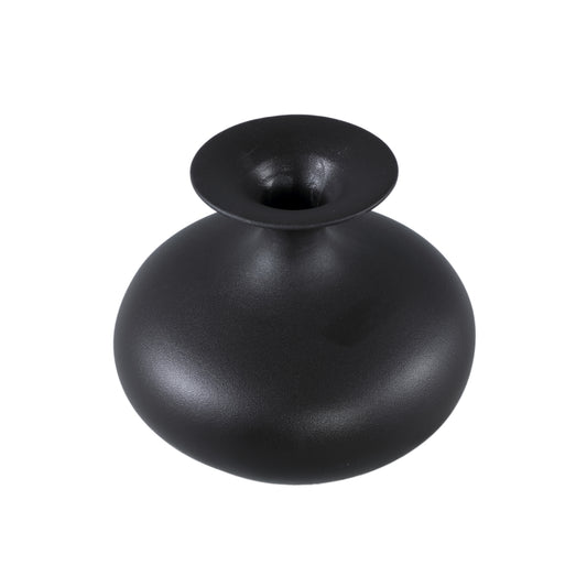 Lyndsay Black Round Shaped Ceramic Pot Bulb High