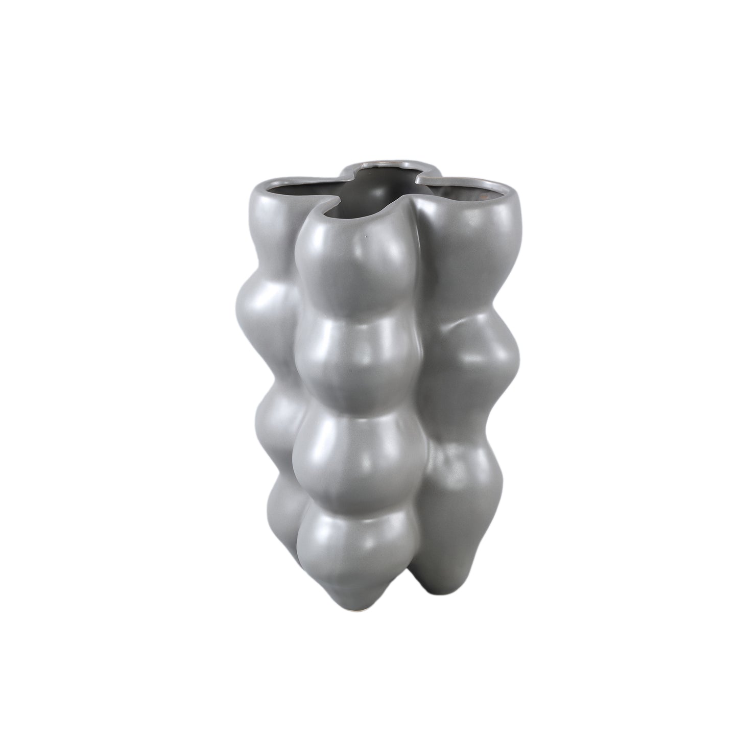 Baille Grey Bulbs Shaped Ceramic Pot High