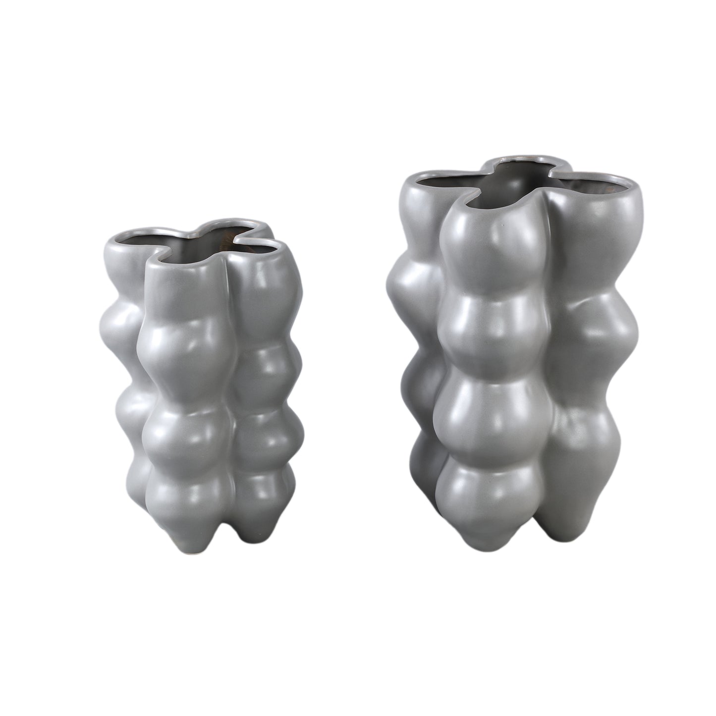 Baille Grey Bulbs Shaped Ceramic Pot High