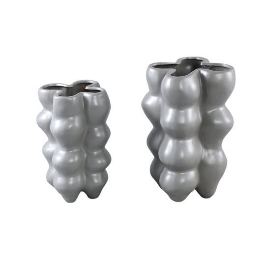 Baille Grey Bulbs Shaped Ceramic Pot High