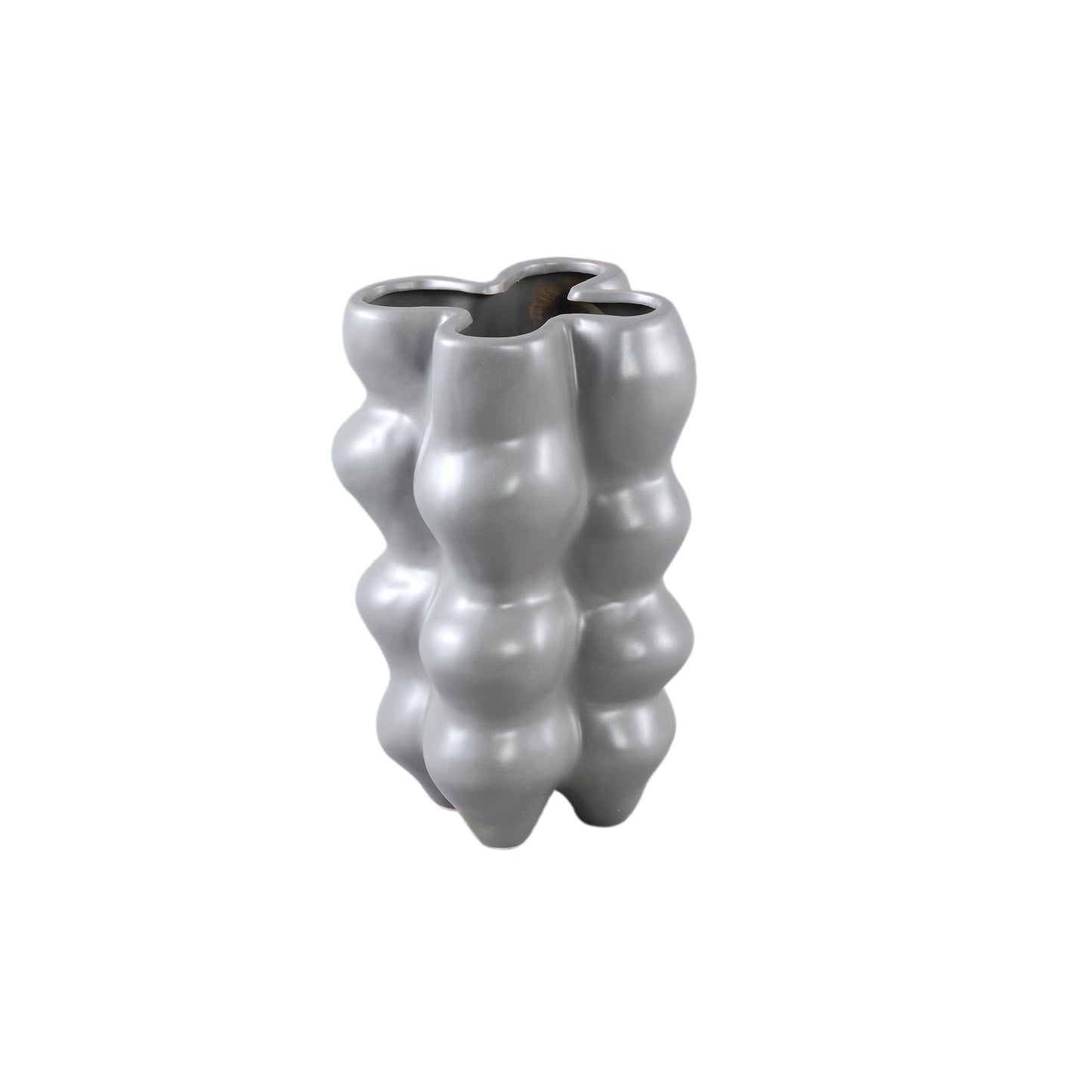 Baille Grey Bulbs Shaped Ceramic Pot Low