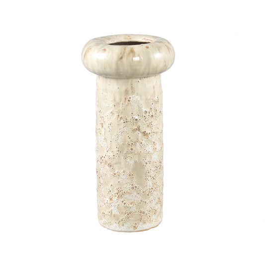 Wang Cream Round Ceramic Pot Glazed Thick Border L