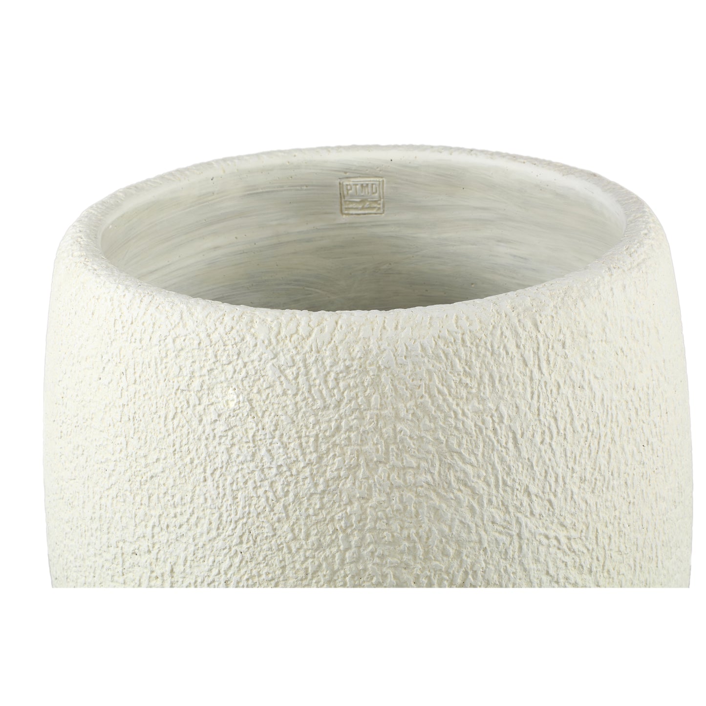 Evelynn White Round Cement Pot On Base XXL
