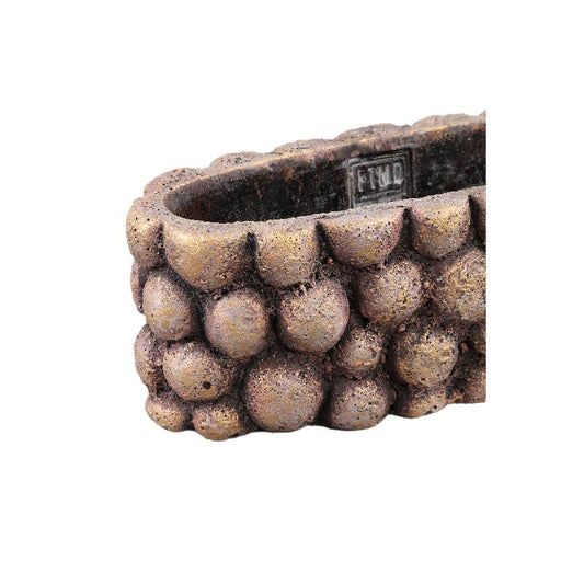 Gen Brons Ovale Cement Pot Bulbs Low - Set van 8 stuks 13x30x13 cm