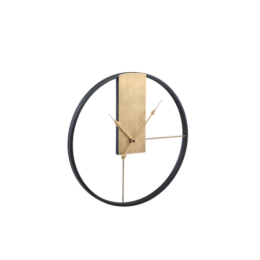 Lolae Gouden IJzeren Ronde Wandklok S Set van 2 - 2 Sets 43x43x3.5 cm
