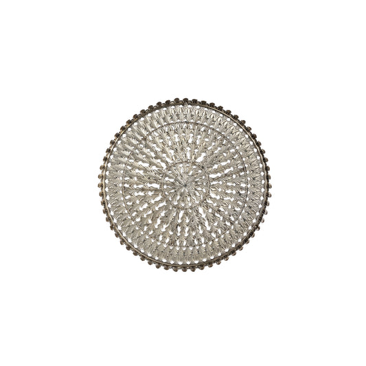 Xavery Bronzen Rond Ijzeren Wandpaneel met Gesneden Look S 89.5x89.5x4.5 cm