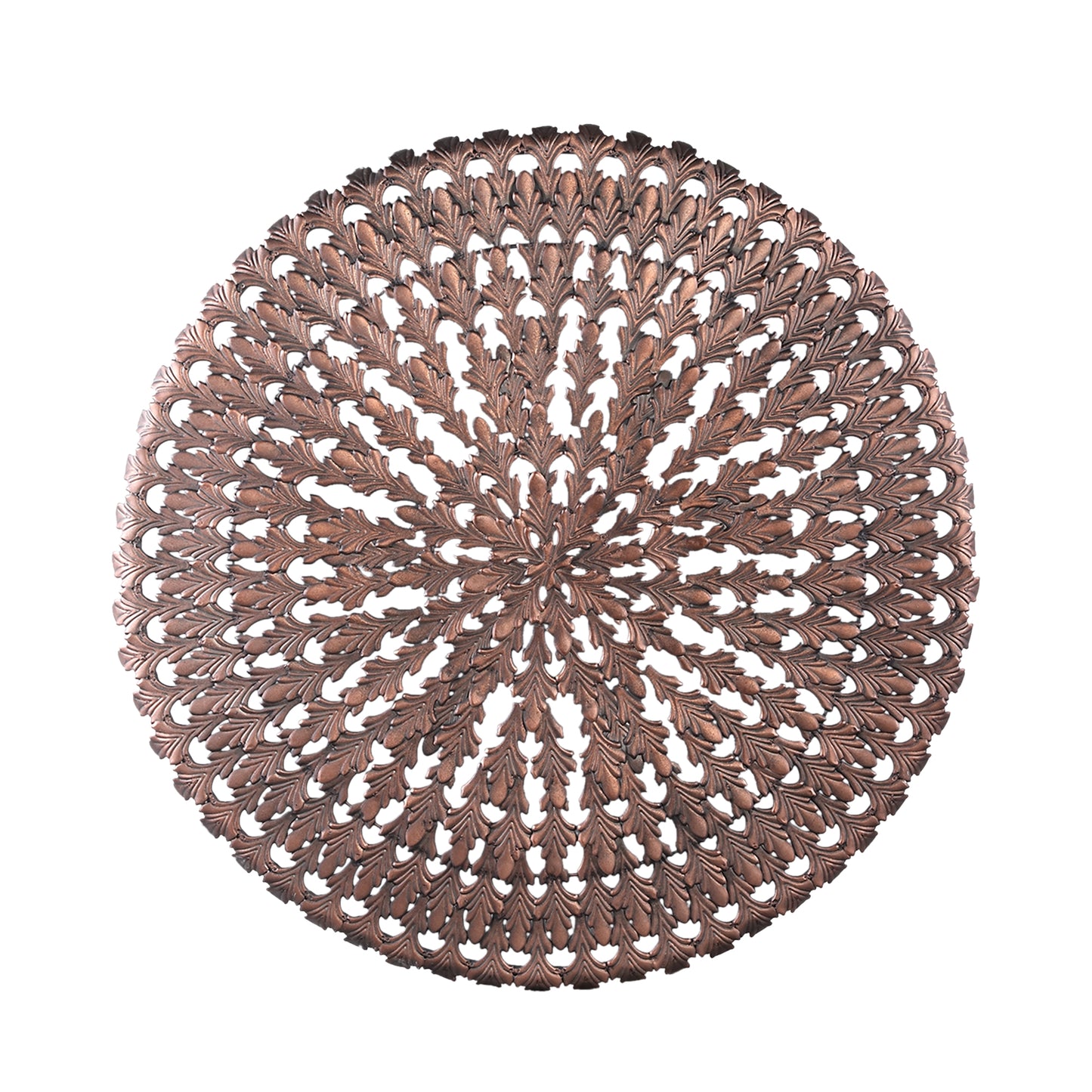 Xavery Copper Round Iron Wall Panel Carved Look S