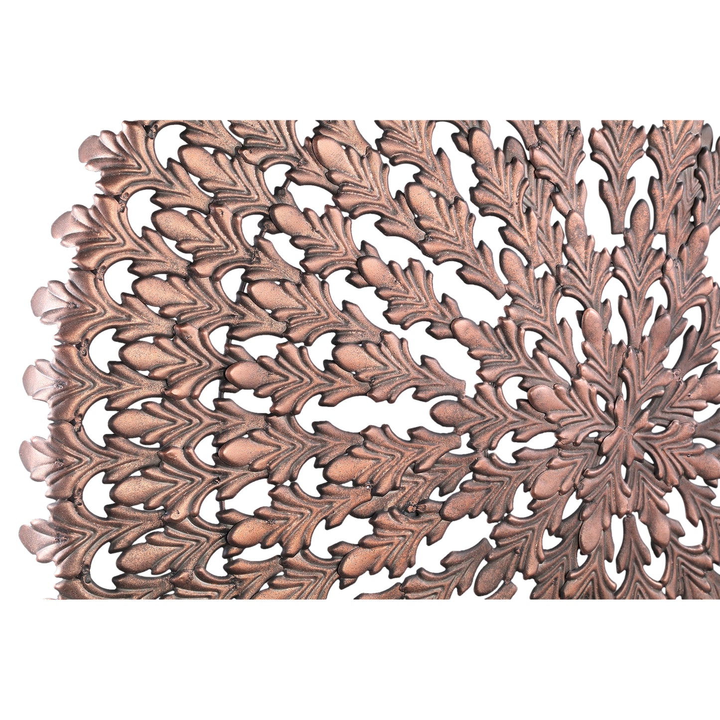 Xavery Copper Round Iron Wall Panel Carved Look S