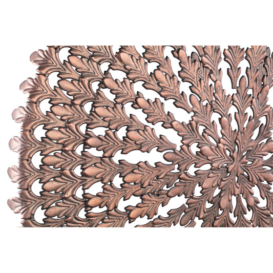 Xavery Copper Round Iron Wall Panel Carved Look S