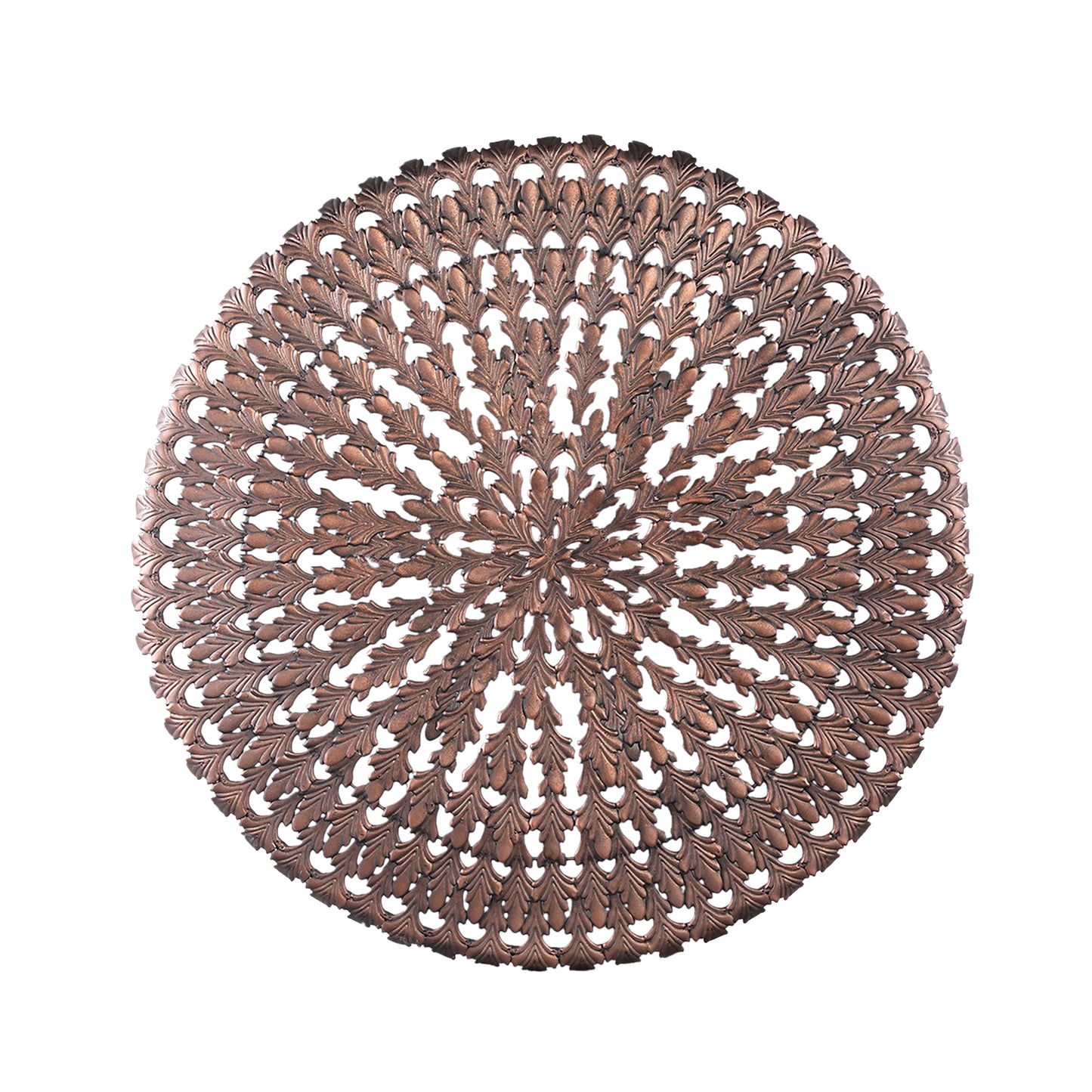 Xavery Copper Round Iron Wall Panel Carved Look L