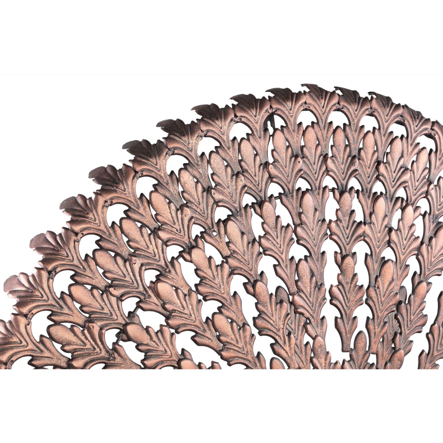 Xavery Copper Round Iron Wall Panel Carved Look L