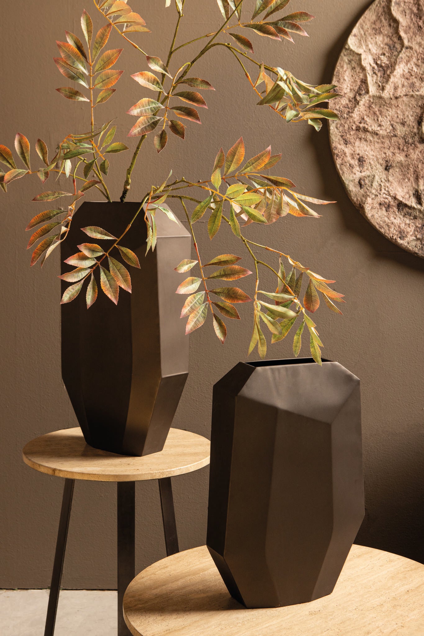 Shafi Brown Angular Iron Pot Small