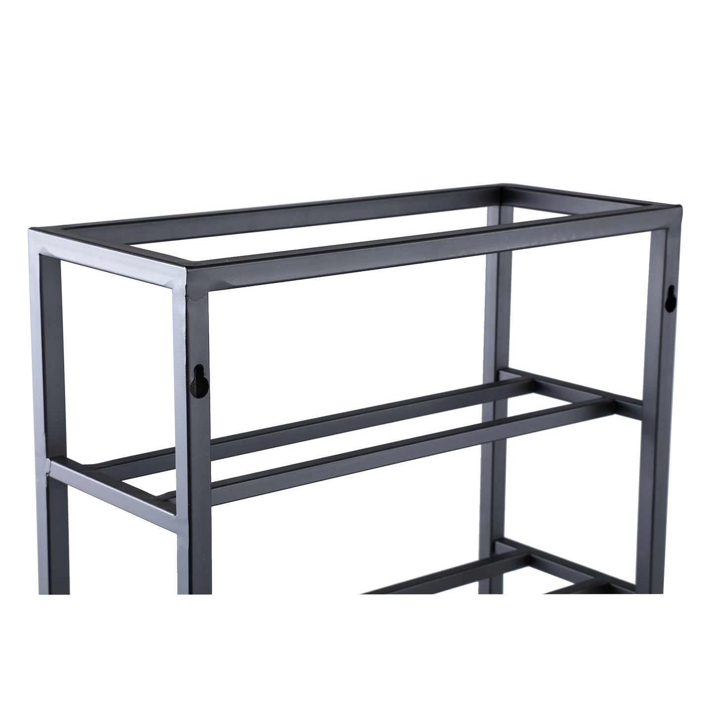 Kentyn Black Rectangle Iron Wine Rack Small