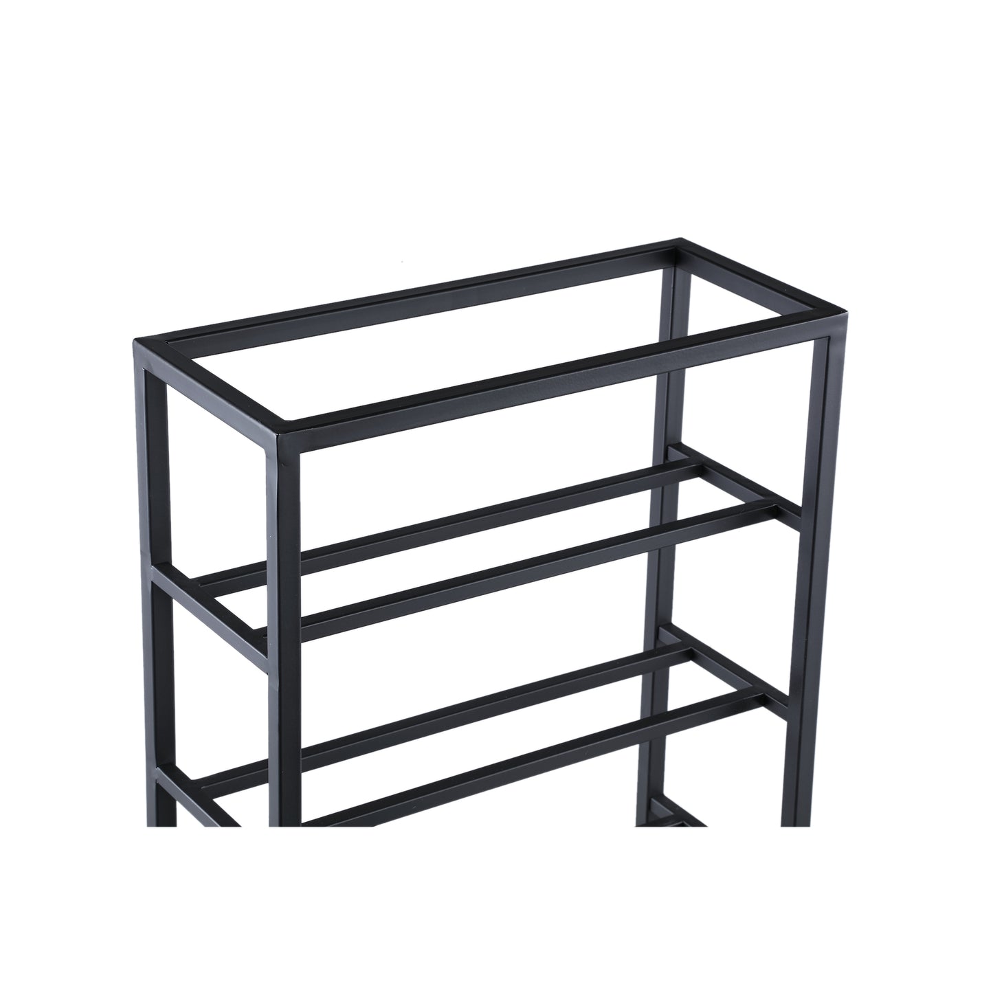 Kentyn Black Rectangle Iron Wine Rack Small