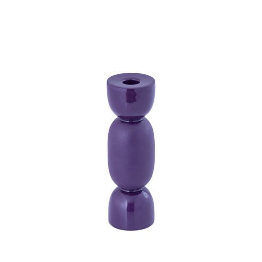 Cairy Dark Purple Iron Candle Holder Matt Shiny S