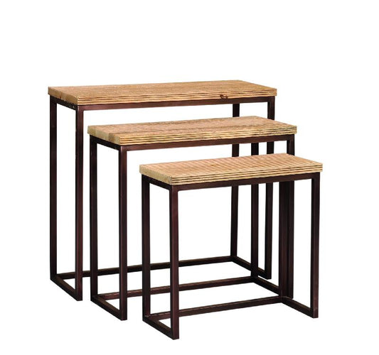 Zoah Koperen Mango Hout Bijzettafel Rechthoek 65x70x29 cm