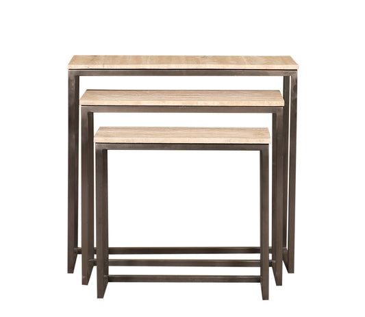 Zoah Black Travertine Rectangle Sidetable SV3