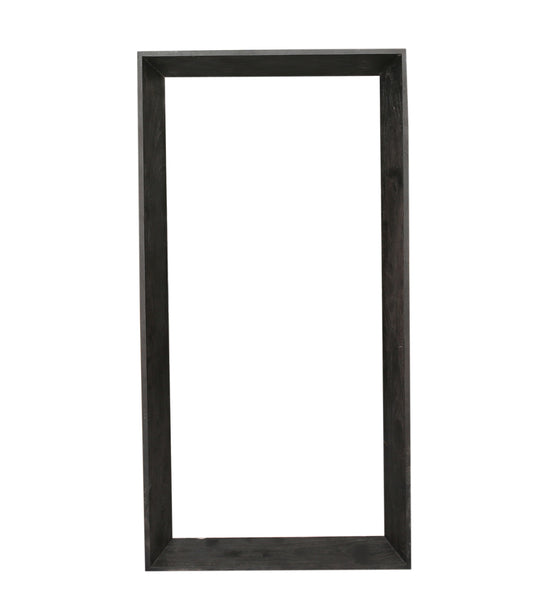Kyro Black Acacia Wood Rectangle Mirror Large