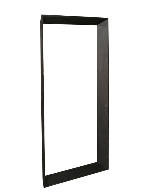 Kyro Zwarte Acacia Houten Rechthoekige Spiegel Groot 195x100x13 cm