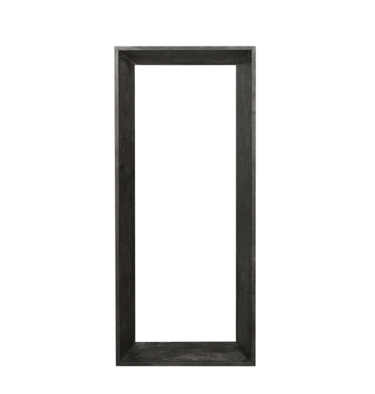 Kyro Black Acacia Wood Rectangle Mirror Small