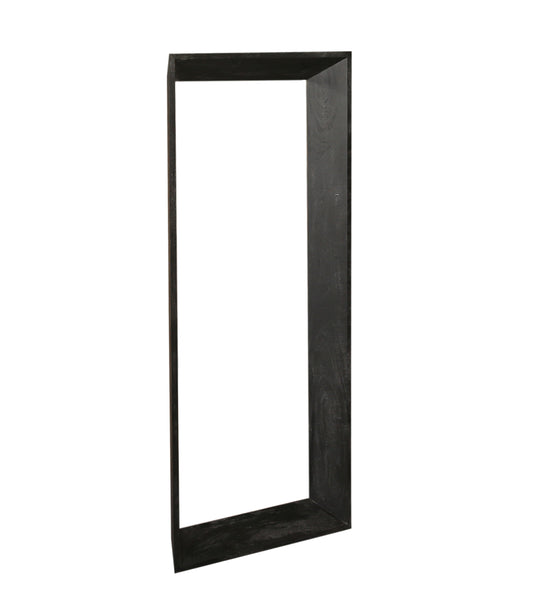 Kyro Black Acacia Wood Rectangle Mirror Small