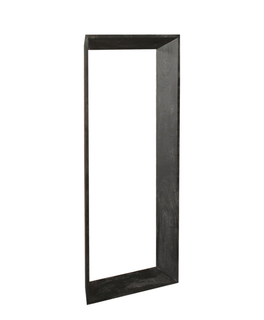 Kyro Zwarte Acacia Houten Rechthoekige Spiegel 160x70x5 cm
