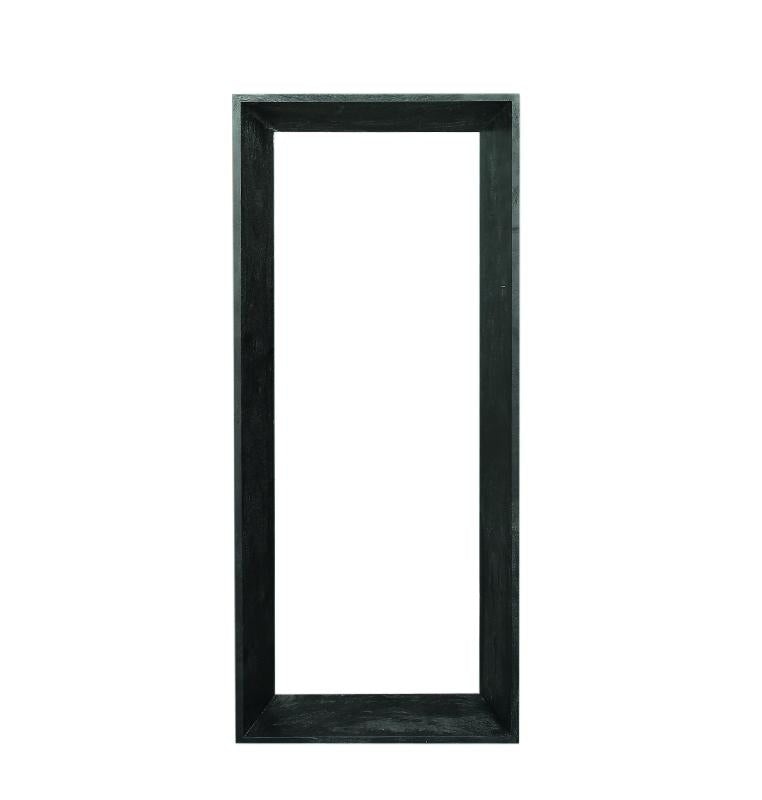 Kyro Zwarte Acacia Houten Rechthoekige Spiegel 160x70x5 cm