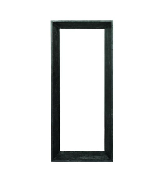 Kyro Zwarte Acacia Houten Rechthoekige Spiegel 160x70x5 cm