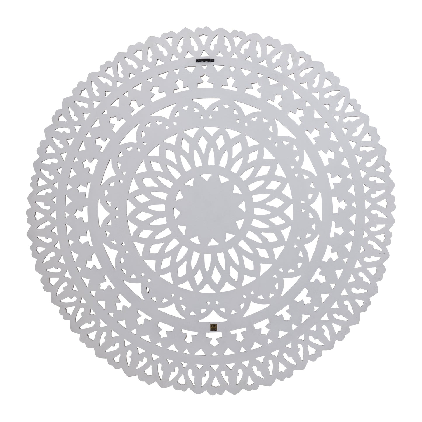 Farris Cream Round Mdf Wall Panel Carved L