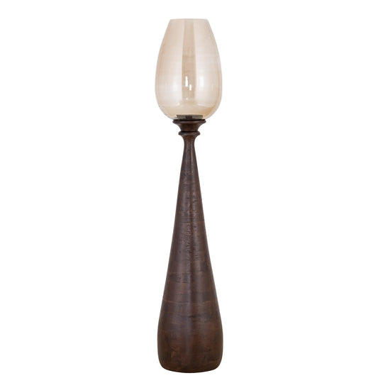 Midi Brown Mango Wood Stormlight Luster Glass L