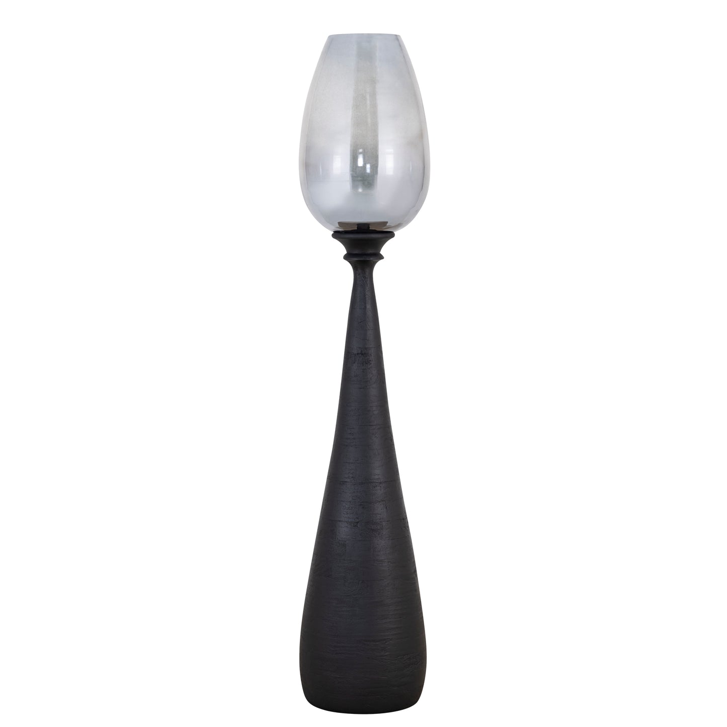 Midi Black Mango Wood Stormlight Smoke Glass L