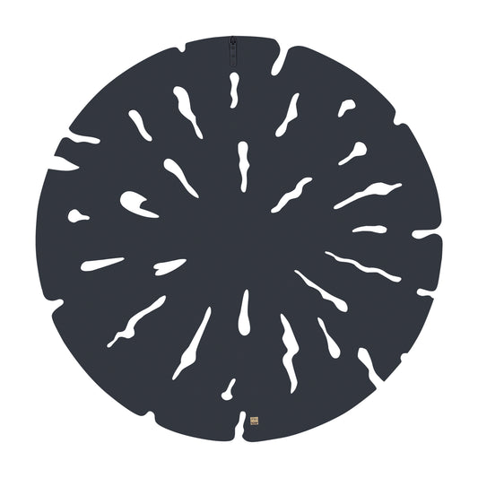 Bonte Brown MDF Wall Panel Wavy Carved Round L