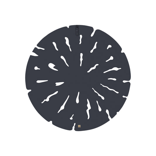 Bonte Brown MDF Wall Panel Wavy Carved Round S