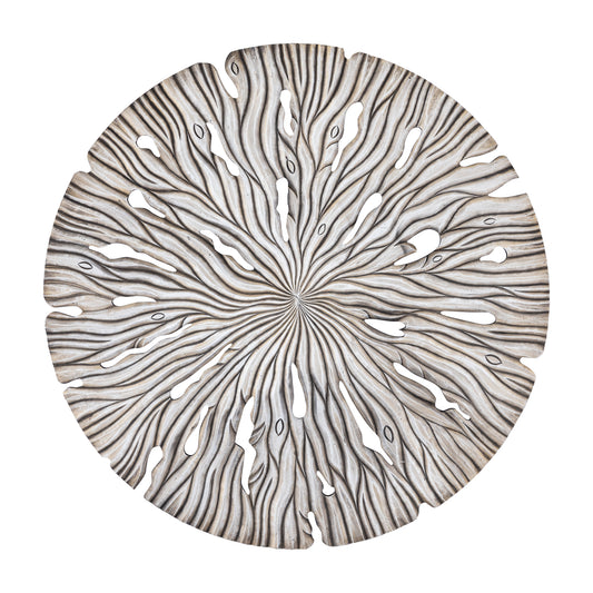 Bonte Cream MDF Wall Panel Wavy Carved Round L
