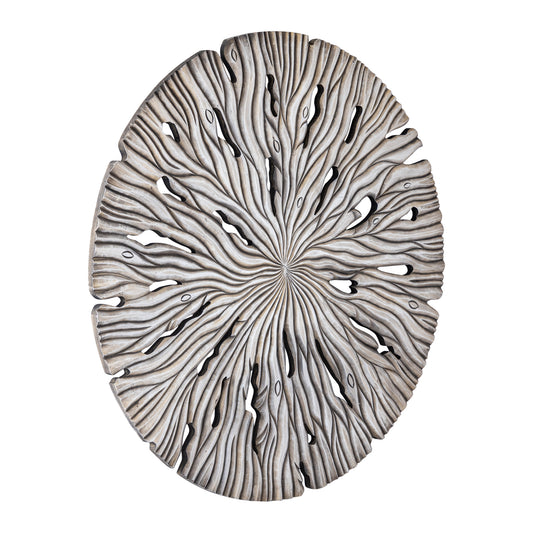Bonte Crème MDF Wandpaneel Golvend Gesneden Rond L 120x120x2.5 cm