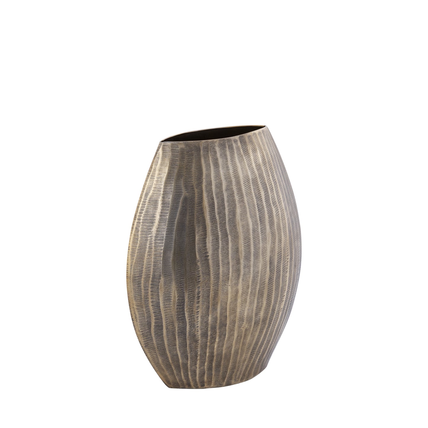 Jowad Antique Gold Alu Sheet Pot Rib High Oval S