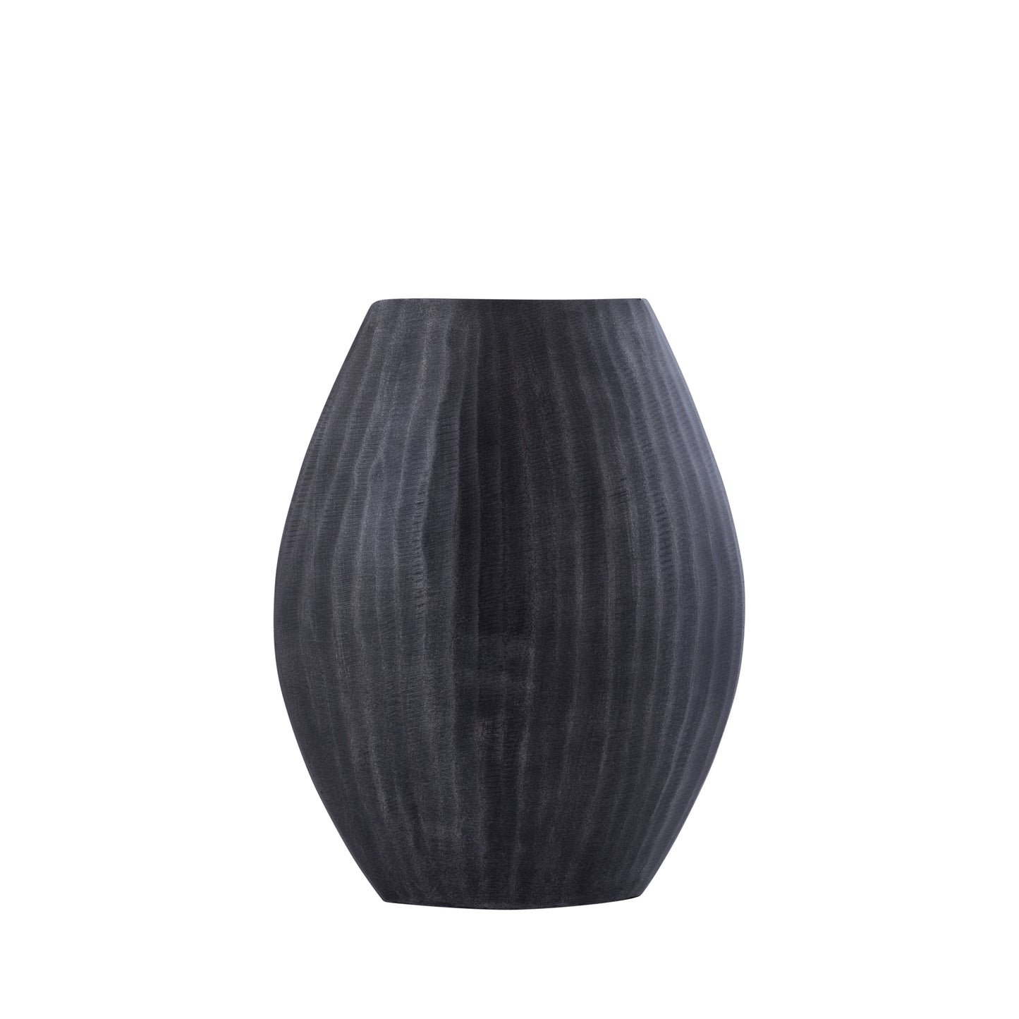 Jowad Graphite Alu Sheet Pot Ribbed High Oval S
