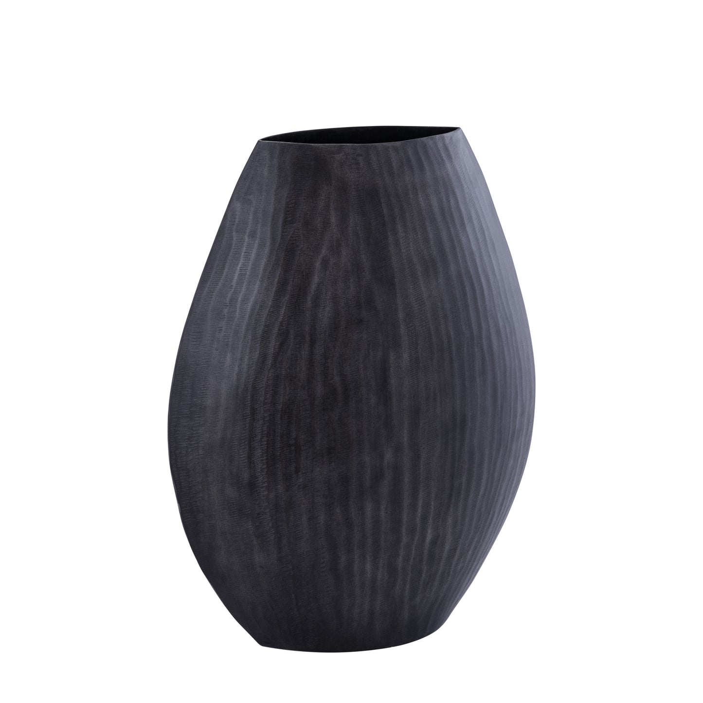 Jowad Graphite Alu Sheet Pot Ribbed High Oval M