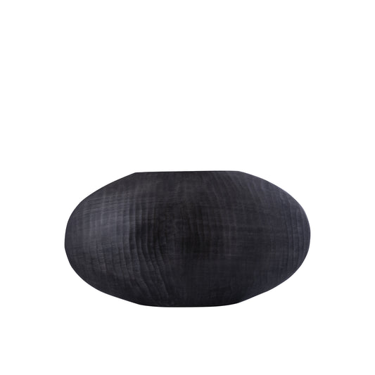 Jowad Graphite Alu Sheet Pot Ribbed Low Oval S