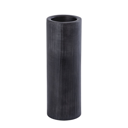 Jowad Grafiet Aluminium Kandelaar Ribbelstructuur L Set van 2 - 2 Sets 37x13x13 cm
