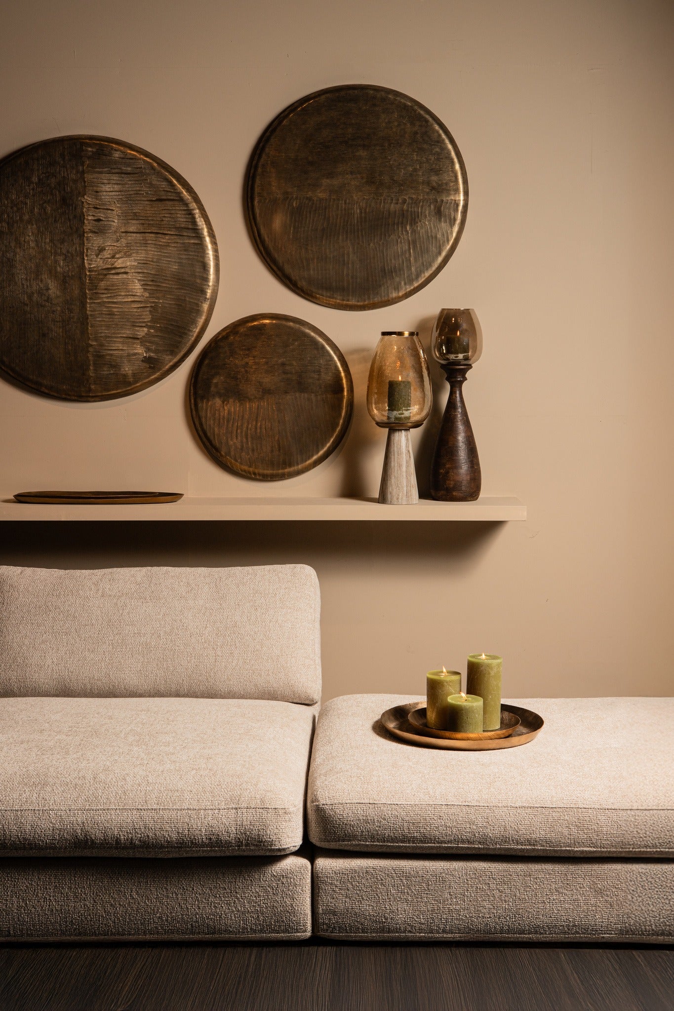 Jowad Antique Gold Alu Sheet Wall Panel Ribbed M