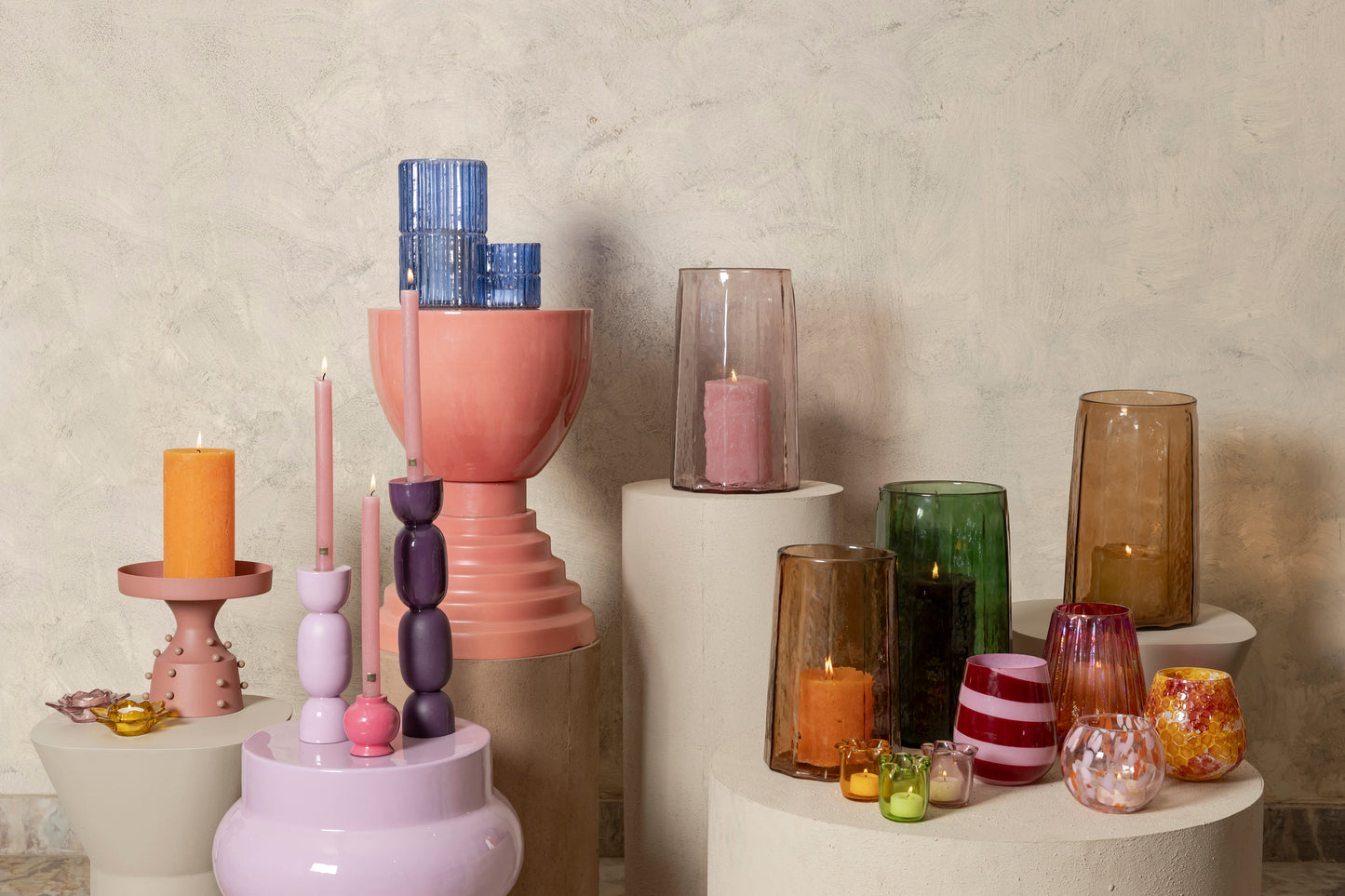 Pernella Green Ribbed Glass Stormlight L