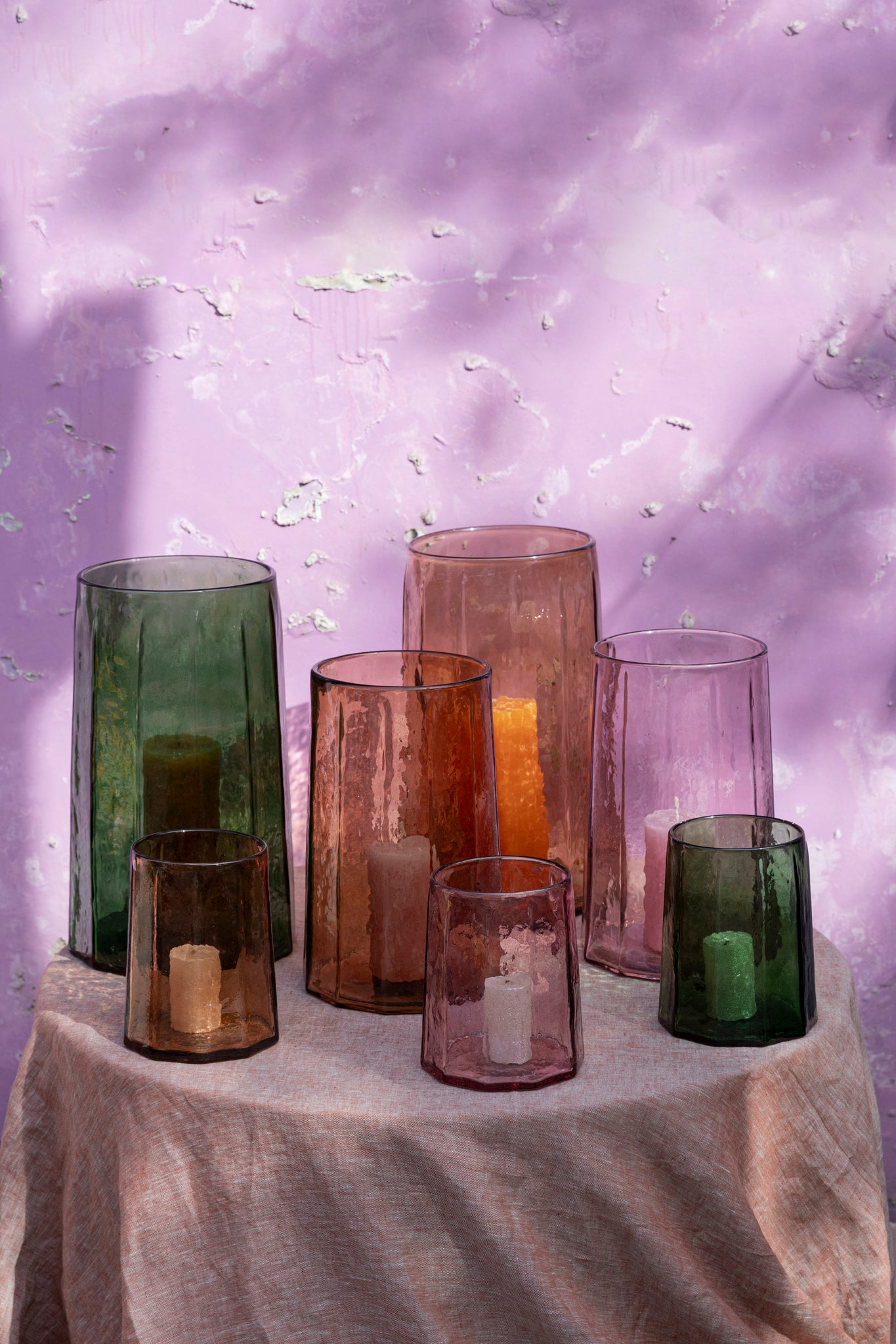 Pernella Amber Ribbed Glass Stormlight M