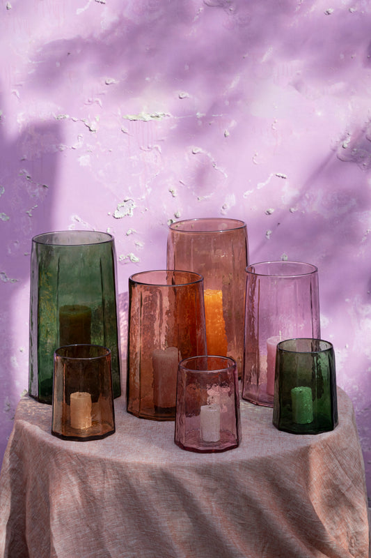 Pernella Amber Ribbed Glass Stormlight M